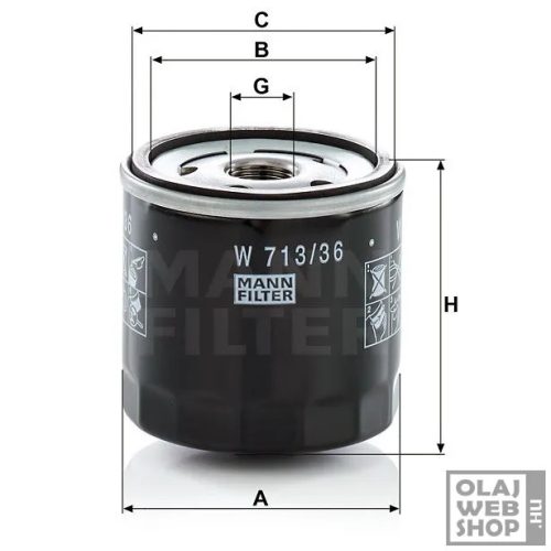Mann-Filter olajszűrő W713/36