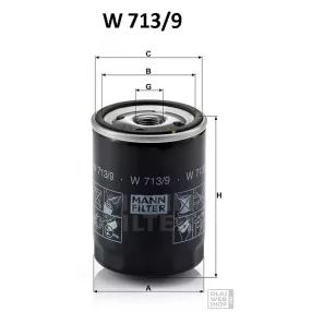 Mann-Filter olajszűrő W713/9