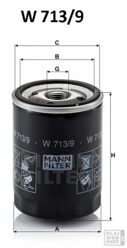 Mann-Filter olajszűrő W713/9