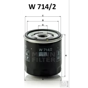 Mann-Filter olajszűrő W714/2