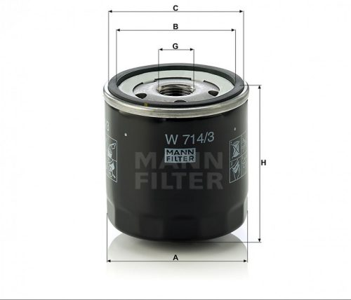 Mann-Filter olajszűrő W714/3