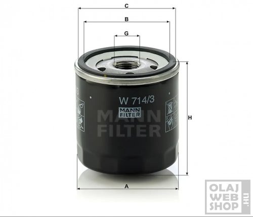 Mann-Filter olajszűrő W714/3