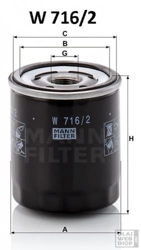 Mann-Filter olajszűrő W716/2