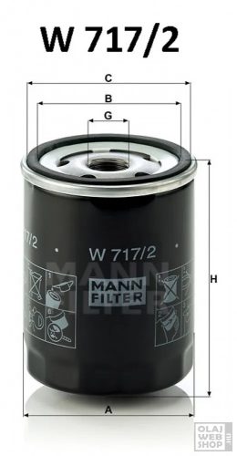 Mann-Filter olajszűrő W717/2