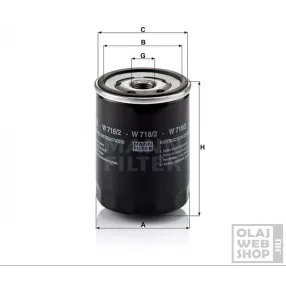 Mann-Filter olajszűrő W718/2