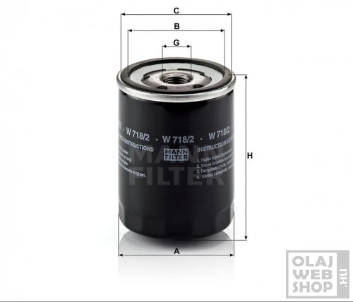 Mann-Filter olajszűrő W718/2