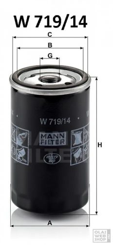 Mann-Filter olajszűrő W719/14
