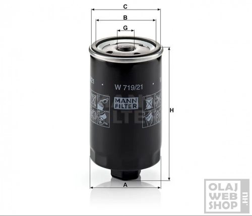 Mann-Filter olajszűrő W719/21