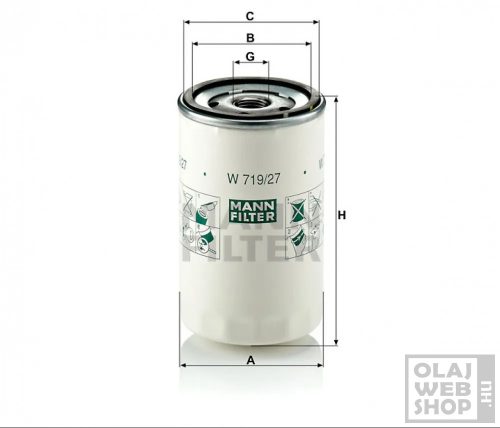 Mann-Filter olajszűrő W719/27