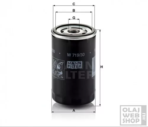Mann-Filter olajszűrő W719/30