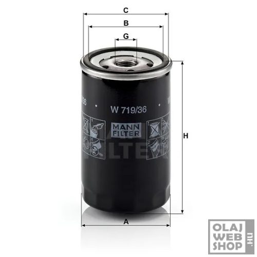 Mann-Filter olajszűrő W719/36