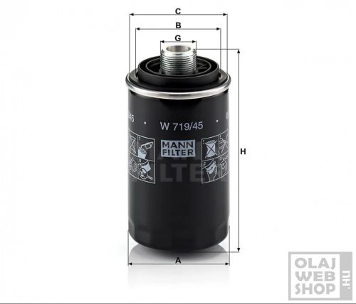 Mann-Filter olajszűrő W719/45