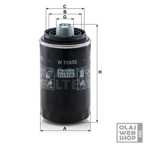 Mann-Filter olajszűrő W 719/53