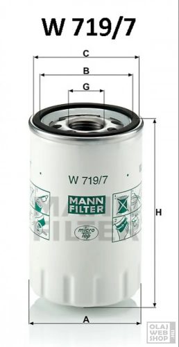 Mann-Filter olajszűrő W719/7