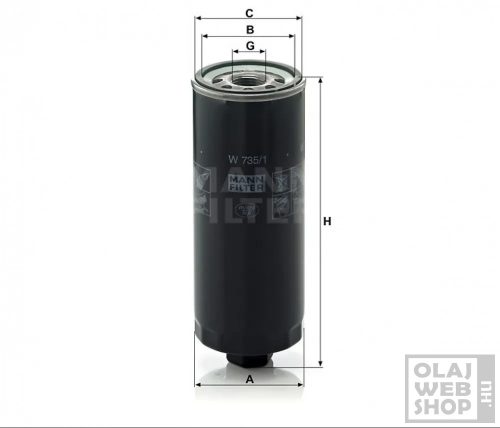 Mann-Filter olajszűrő W735/1