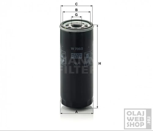 Mann-Filter olajszűrő W735/2
