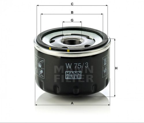 Mann-Filter olajszűrő W75/3