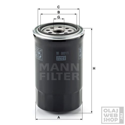 Mann-Filter olajszűrő W8011