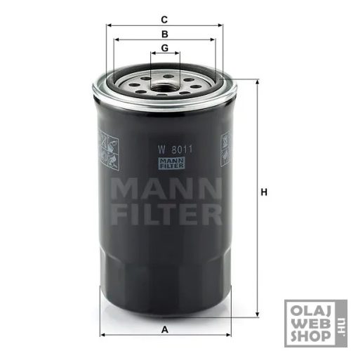 Mann-Filter olajszűrő W8011