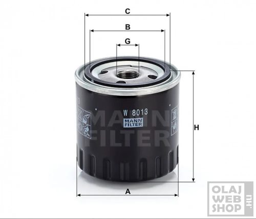 Mann-Filter olajszűrő W8013
