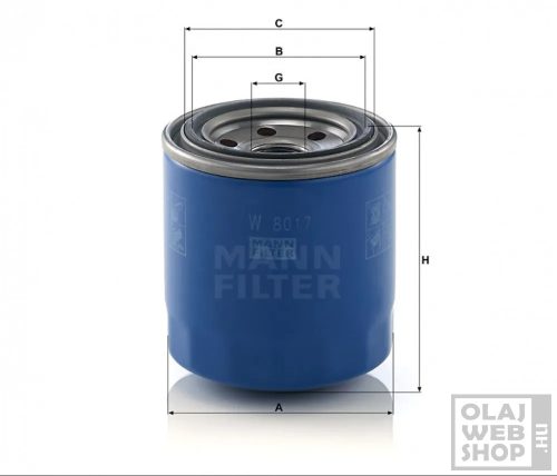 Mann-Filter olajszűrő W8017