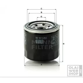 Mann-Filter olajszűrő W811/80