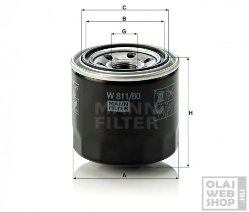 Mann-Filter olajszűrő W811/80
