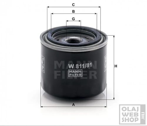 Mann-Filter olajszűrő W811/81