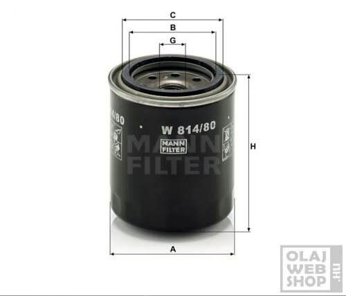 Mann-Filter olajszűrő W814/80