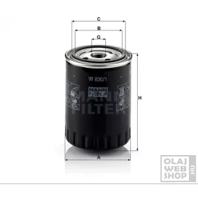 Mann-Filter olajszűrő W830/1