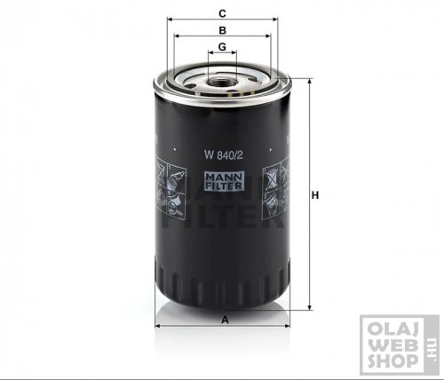 Mann-Filter olajszűrő W840/2