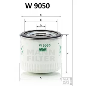 Mann-Filter olajszűrő W9050
