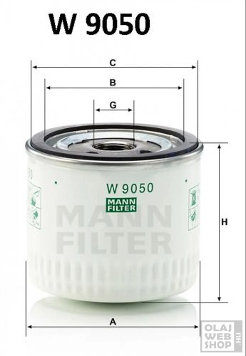 Mann-Filter olajszűrő W9050