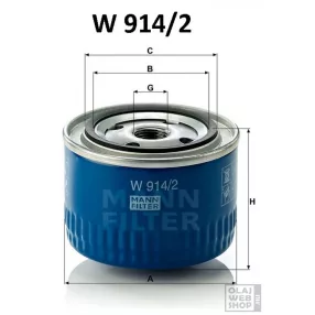 Mann-Filter olajszűrő W914/2