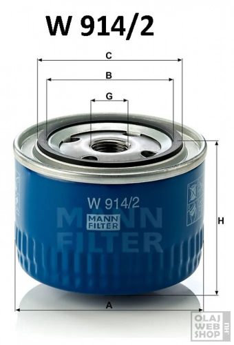 Mann-Filter olajszűrő W914/2