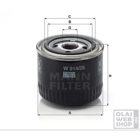 Mann-Filter olajszűrő W914/28
