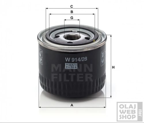 Mann-Filter olajszűrő W914/28