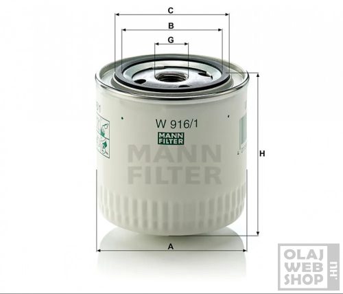 Mann-Filter olajszűrő W916/1