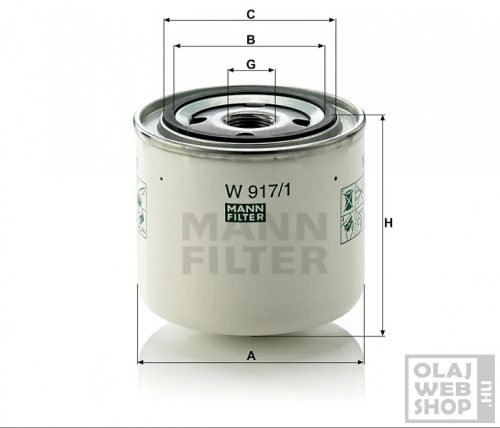 Mann-Filter olajszűrő W917/1