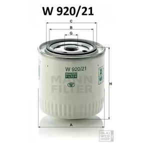 Mann-Filter olajszűrő W920/21
