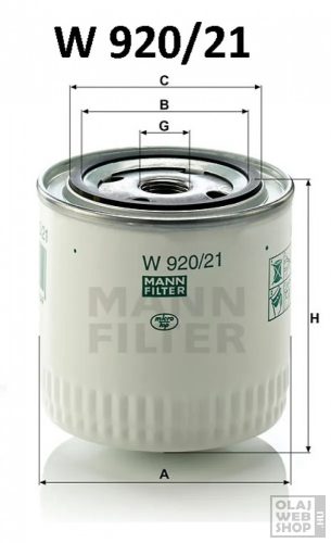 Mann-Filter olajszűrő W920/21