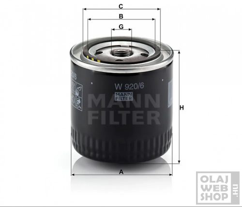 Mann-Filter olajszűrő W920/6