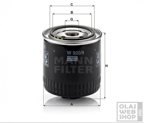 Mann-Filter olajszűrő W920/8