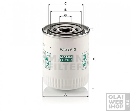 Mann-Filter olajszűrő W930/13
