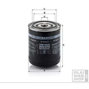 Mann-Filter olajszűrő W930/21