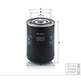 Mann-Filter olajszűrő W933/1