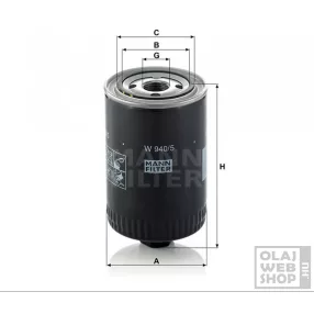 Mann-Filter olajszűrő W940/5