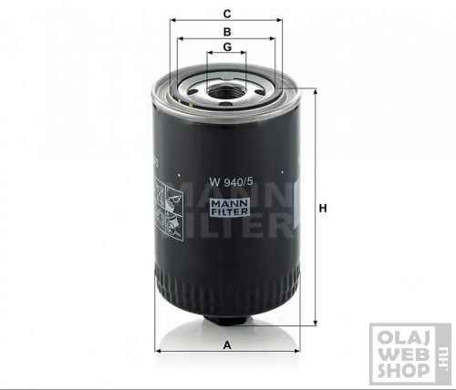 Mann-Filter olajszűrő W940/5