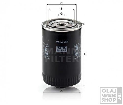 Mann-Filter olajszűrő W940/66