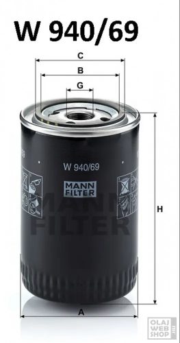 Mann-Filter olajszűrő W940/69